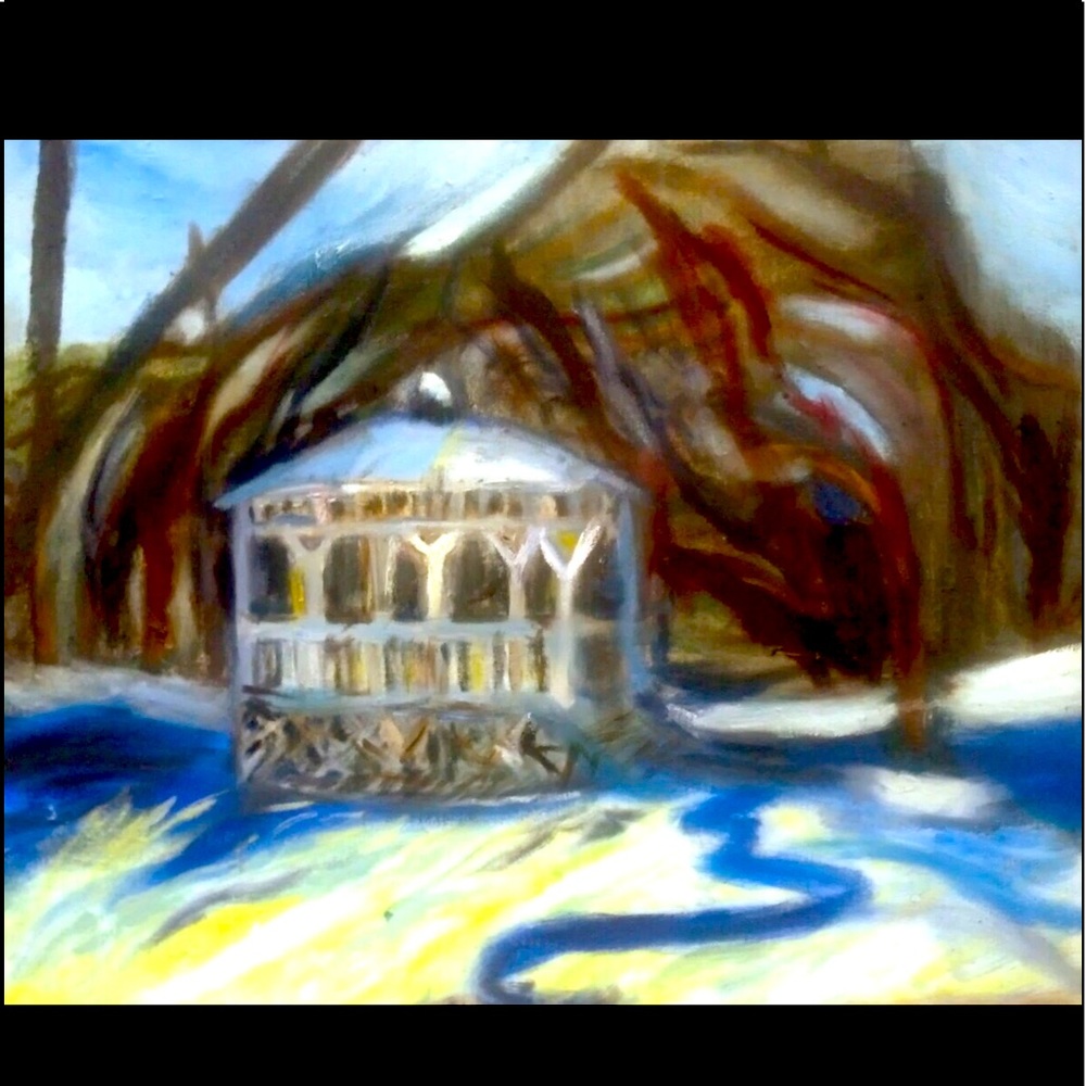 ❄️Winter Wonderland❄️ Gazebo Oil painting 🖼 (prints are available)
